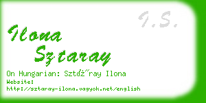 ilona sztaray business card